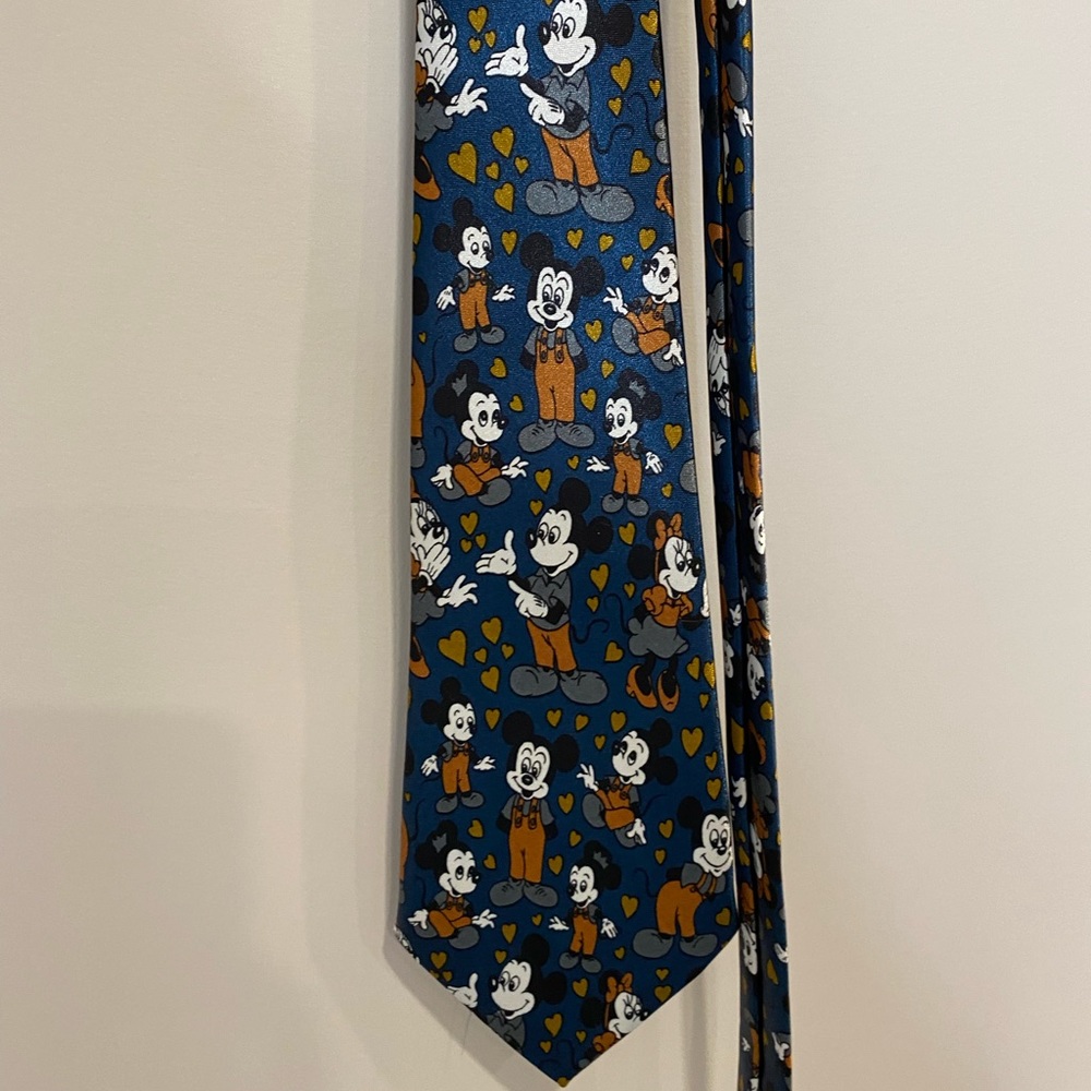 •2/$20• Disney Mickey Mouse Navy, Brown, Black, & White Tie